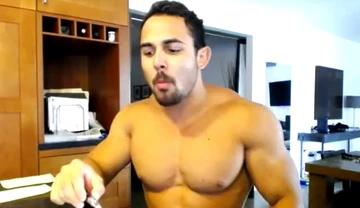 Latin Big Cock Stud Jerks Off