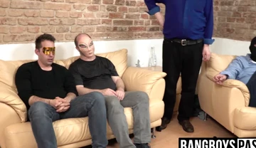 Thick dick hunks sucking on rock hard cocks while moaning