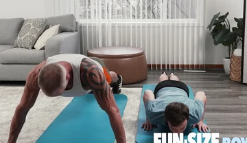 FunSizeBoys Logan Cross and Dallas Steele workout and fuck together