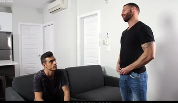 Stepfather Plunging His Dick Into His Stepson's Throat - Dadperv