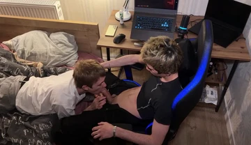 Twink wanted to and unhooked the guy from the game and began to give a throat, after which he sat