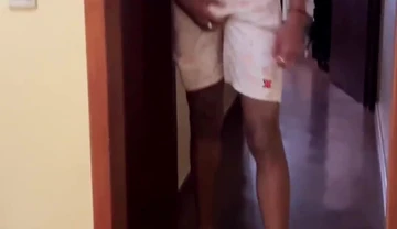 TV technician fucks customer's virgin ass