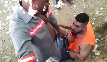 Interracial Fucking in Public Park