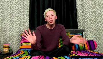 Solo twink Jax Marnell drills ass with toy and wanks cock hard