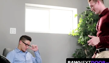 Office jock Dalton Riley fucks Jackson Cooper's muscular homo hard