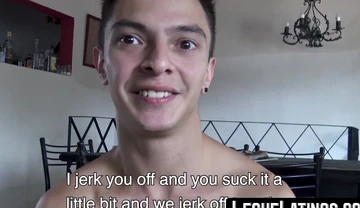 Cute straight Latino's first raw, on-camera fuck for cash