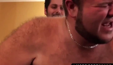 Cute gay bear Anthony Cox barebacked after mutual blowjob deeply