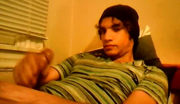 18yo homo Tristan Hollister tugs big dick before cumshot