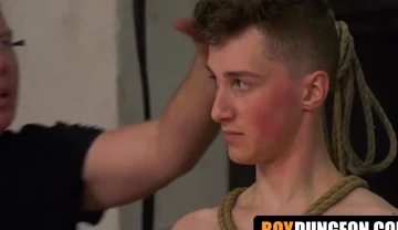 Sub twink dommed and jacked off by master until he cums intensely